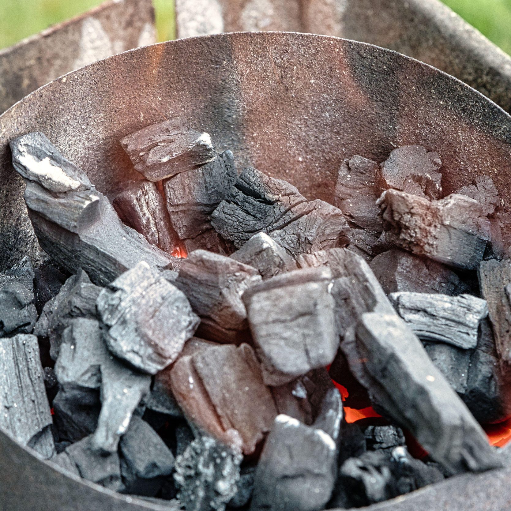 Ashes in a cooking area
